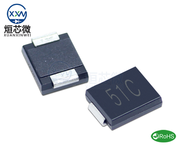 1.5SMC51CA參數(shù),TVS二極管1.5SMC51CA瞬態(tài)抑制二極管
